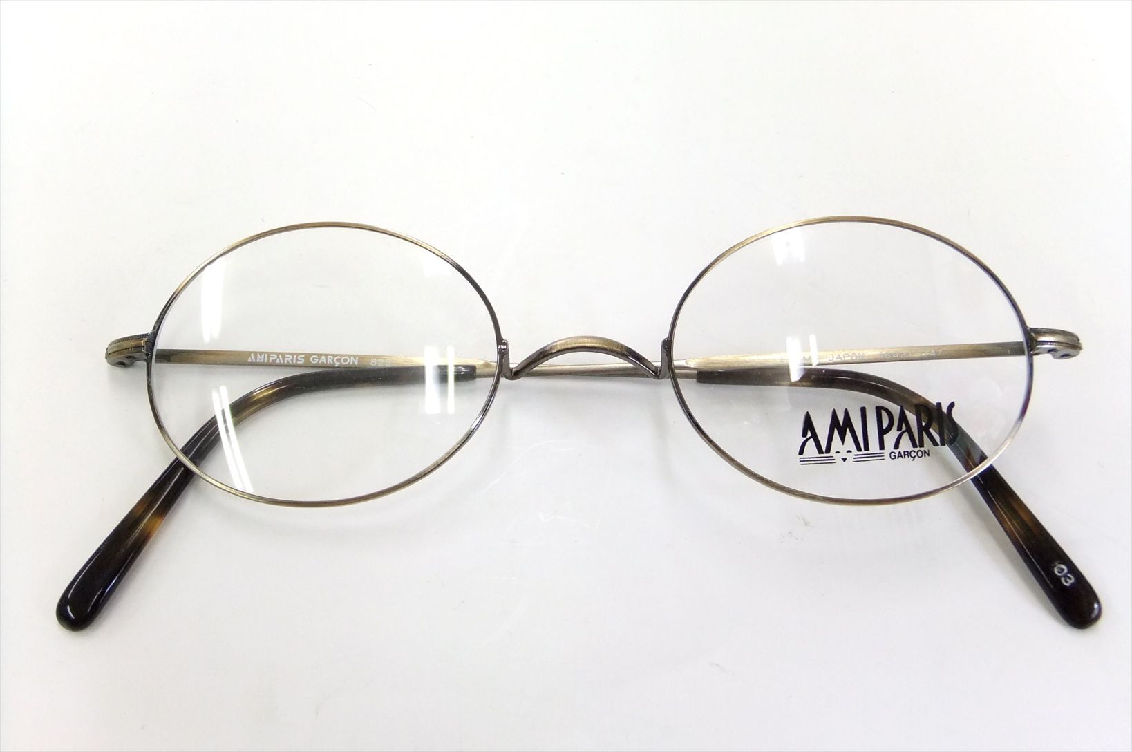 AMIPARIS アミパリ 丸メガネ オーバル アンティークゴールド 一山 クラシックメタルフレーム 823-03-46 - めがね