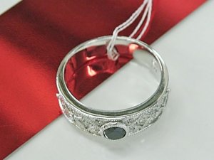 画像4: 18金ホワイトゴールド（Ｋ18ＷＧ）　人気のブラックダイヤモンド　デザイン　リング　指輪