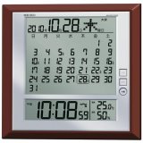 マンスリーカレンダー　（１ヶ月カレンダー）　機能搭載 SEIKO電波クロック 月めくりや六曜表示　SQ421B