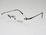 画像: POLICE ポリス　メガネ　眼鏡　ツーポイント（フチなし）　度付対応　V2512A-411