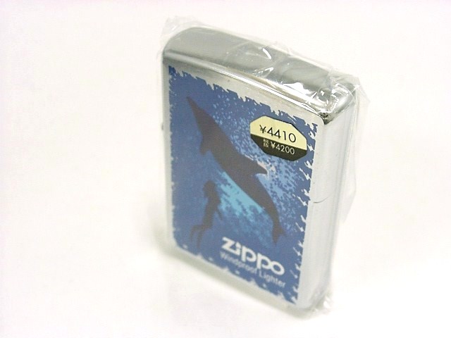 画像2: Zippo ジッポー　ライター シンプルモデル 泳ぐ女性とイルカ