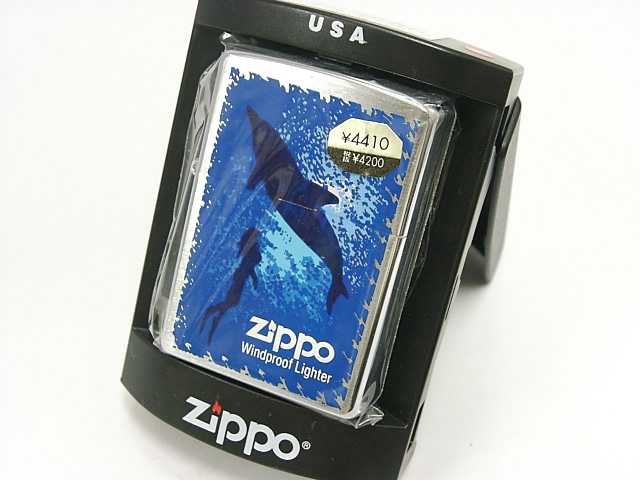 画像1: Zippo ジッポー　ライター シンプルモデル 泳ぐ女性とイルカ