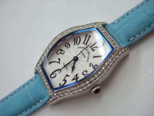 即購入可】AMANDA BELLAN LONDON 腕時計 ボルドー レザー ...