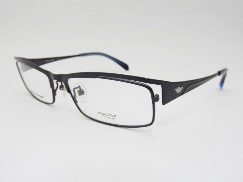 画像1: POLICE ポリス　メガネ　眼鏡　ネイビー　度付対応　V8701J-N22